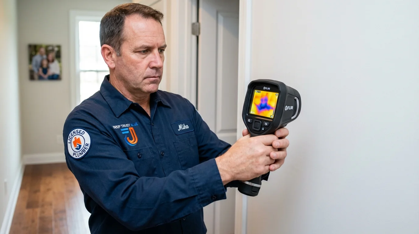 Thermal imaging leak detection by Johns Plumbing LLC in Prairie Grove